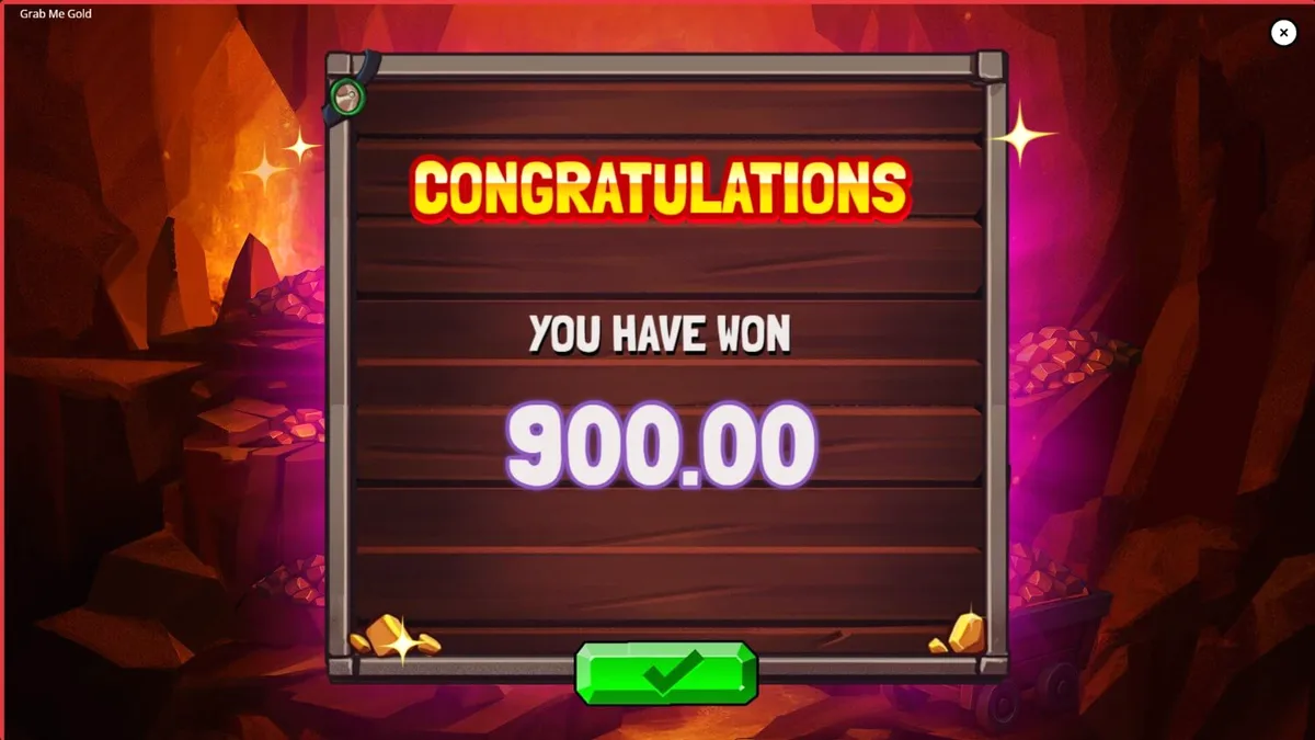 Giao diện trò chơi slot Grab Me Gold với chủ đề khai thác vàng